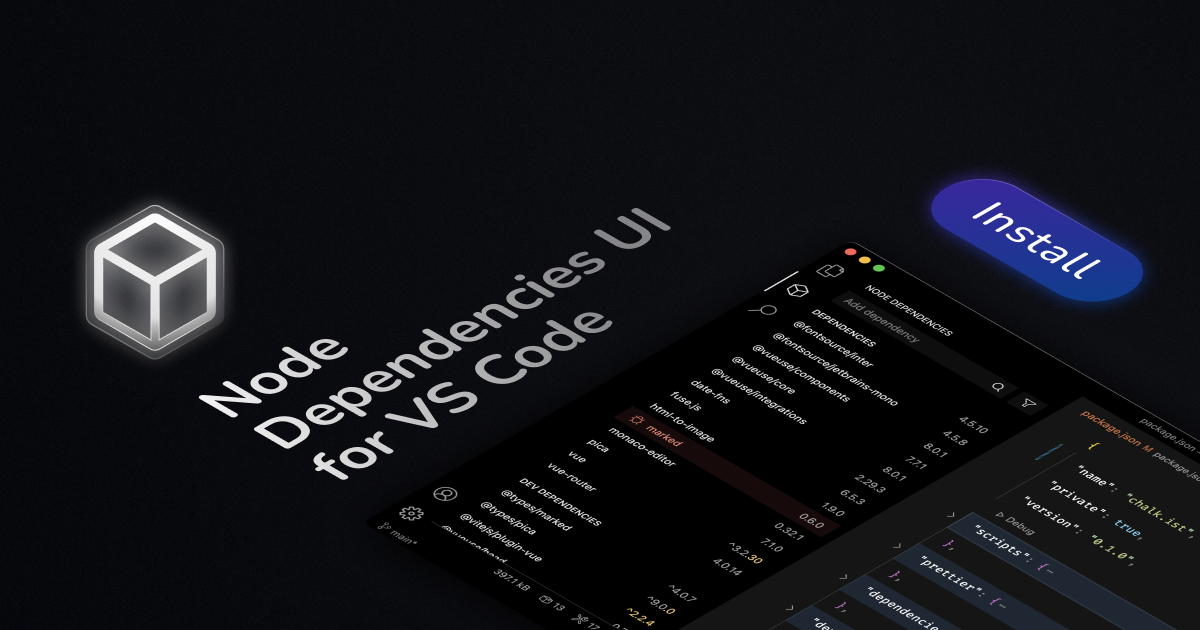Node Dependencies UI for VS Code